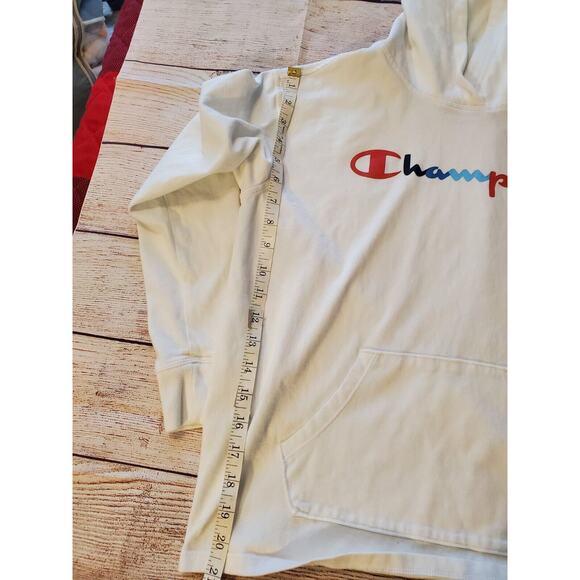 Champion lightweight Hoodie Womens Extra Small XS white Sweatshirt Hooded - Picture 7 of 9
